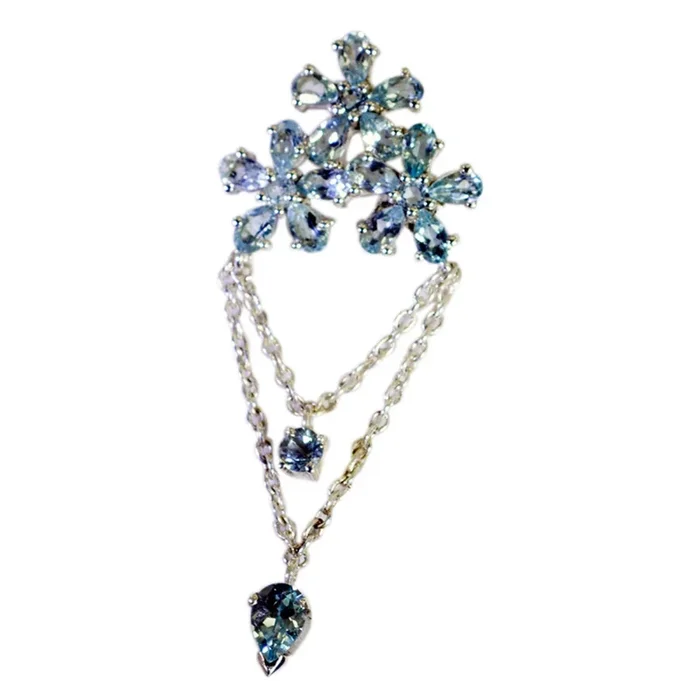 Blue Topaz Featherlight Moroccan 925 Silver multiple Emily Armor Blue Pendant Jewelry