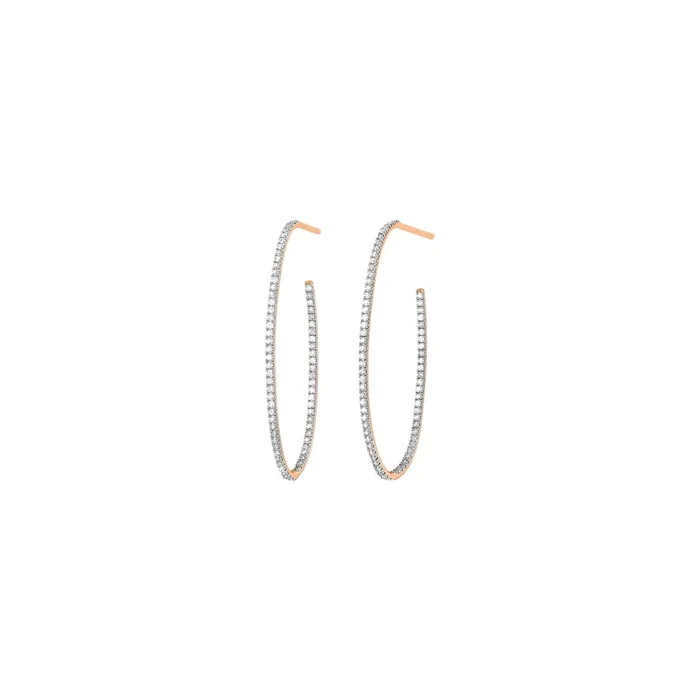 BOELD1 pink gold and diamonds Large Ginette NY Ellipse hoops – Lepage