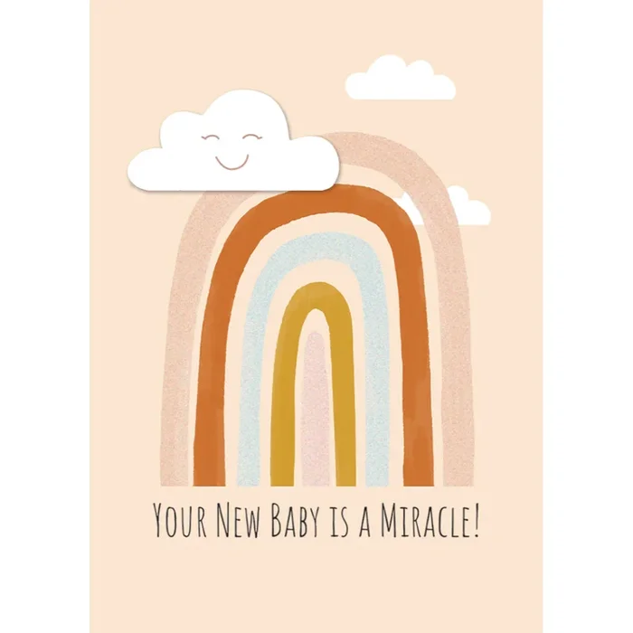 Boho Baby Rainbow Greeting Card