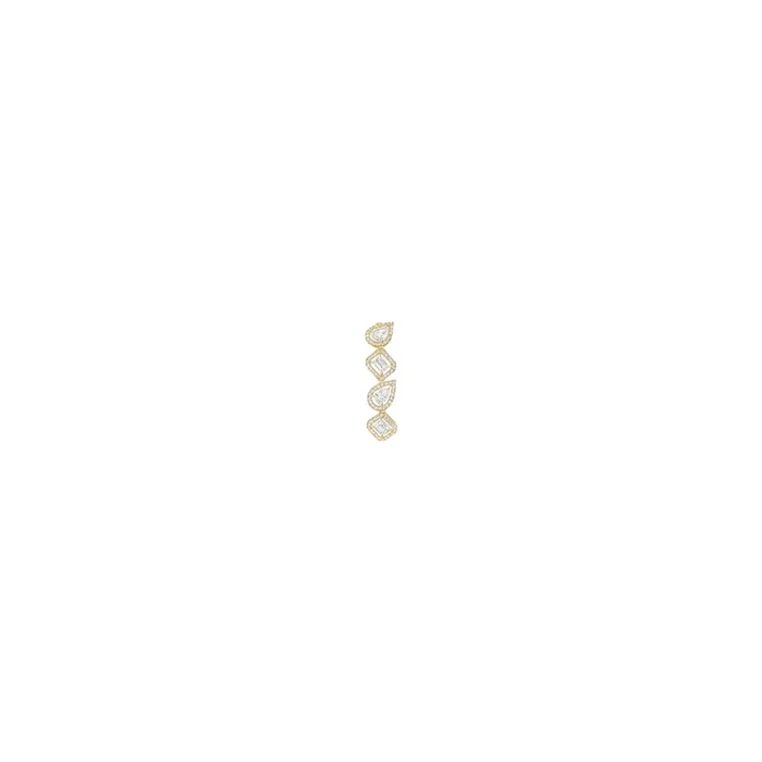 Boucle d’oreille clip lobe Messika My Twin en or jaune et diamants