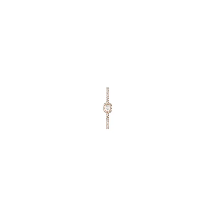 Boucle d’oreille clip Messika My Twin en or rose et diamant émeraude 0,10 carat
