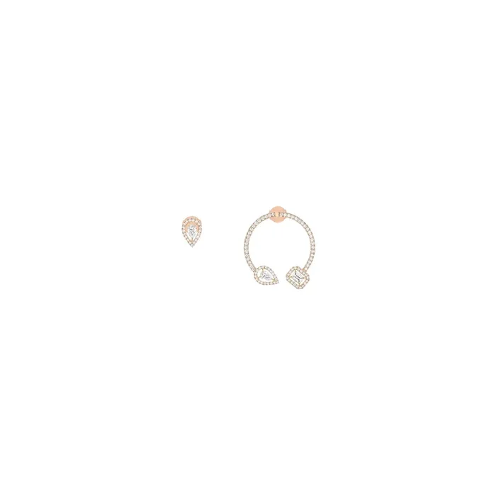 Boucles d’oreilles Messika My Twin en or rose et diamants
