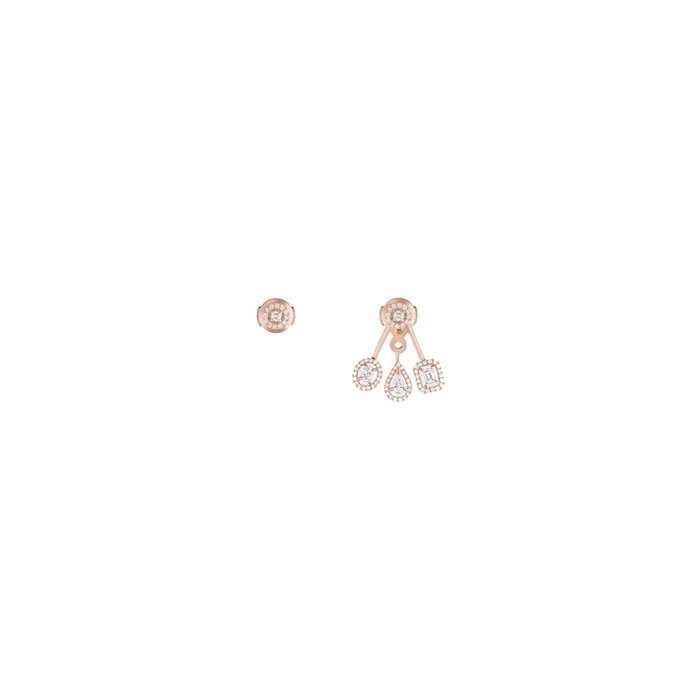 Boucles d’oreilles Messika My Twin Trio en or rose et diamants
