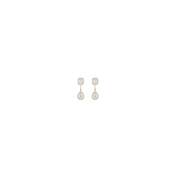 Boucles d’oreilles My Twin Toi & Moi or jaune et diamants 6505J – Lepage