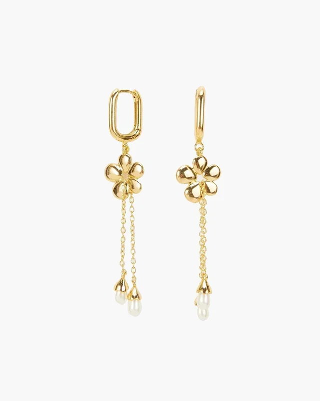 Boucles d’Oreilles Pendantes Fleur Camille