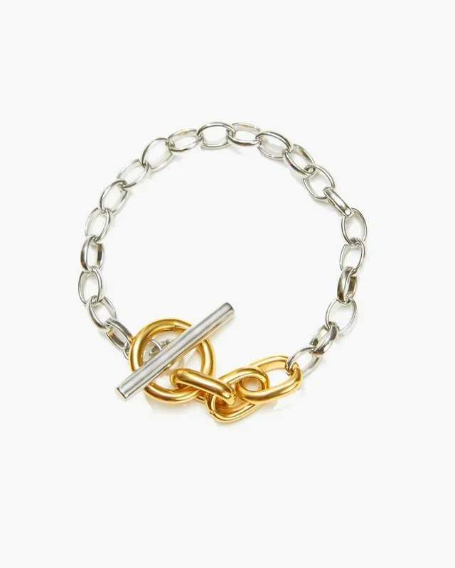 Bracciale a catena in metallo misto