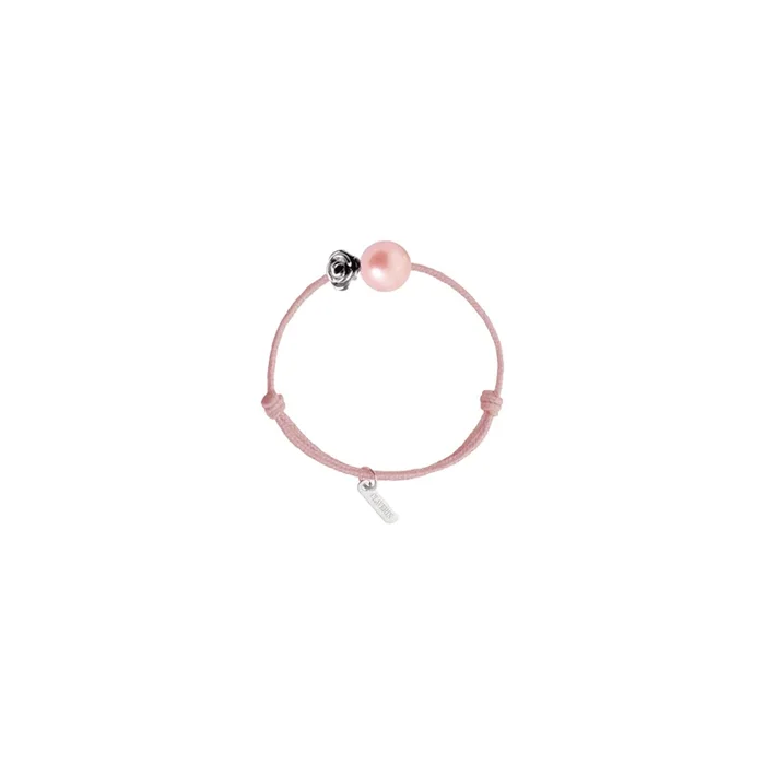Bracelet Baby Girls Cords baby flower perle rose et or blanc BRCBBR003ROSP – Lepage