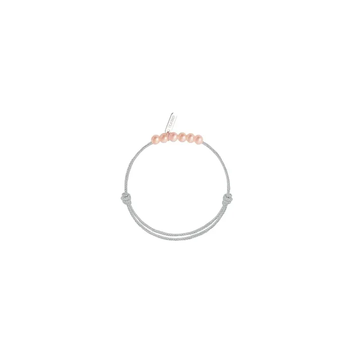 Bracelet Claverin cordon gris perlé Baby Girls Cords Little Treasures perles roses BRCBB6P002GRIP – Lepage