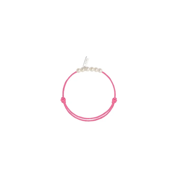 Bracelet Claverin cordon rose fuschia Baby Girls Cords Little Treasures perles blanches BRCBB6P001ROSF – Lepage