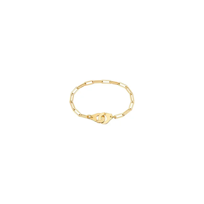 Bracelet Dinh Van Menottes R12 in yellow gold on chain 365101 – Lepage
