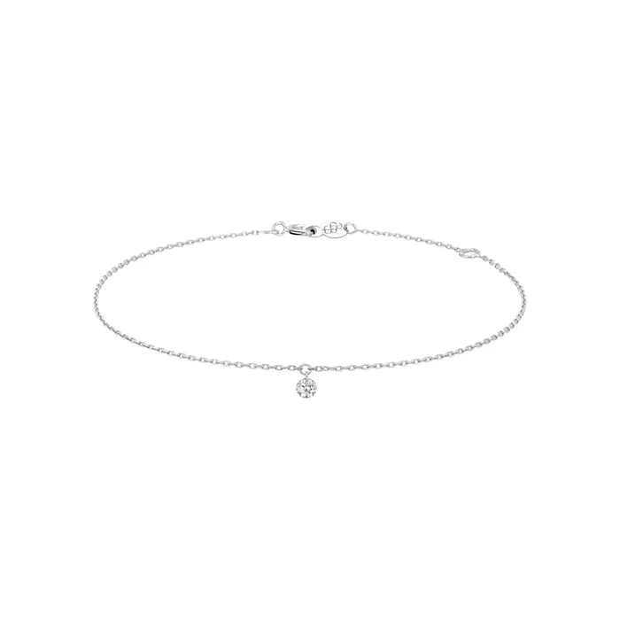 Bracelet La Brune et La Blonde 360° en or blanc diamant taille brillant 0,10 carat