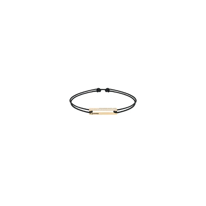 Bracelet Le Gramme Perforé 1,7g in gold and diamonds | LEPAGE