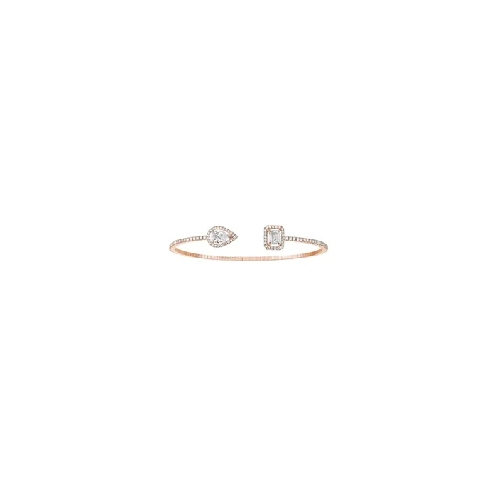 Bracelet Messika My Twin Skinny Toi & Moi M or rose diamants – Lepage