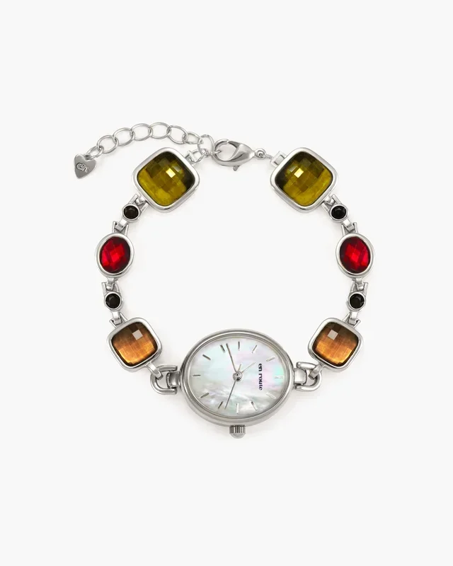Bracelet Montre Harmonic Hour Multicolore en Argent