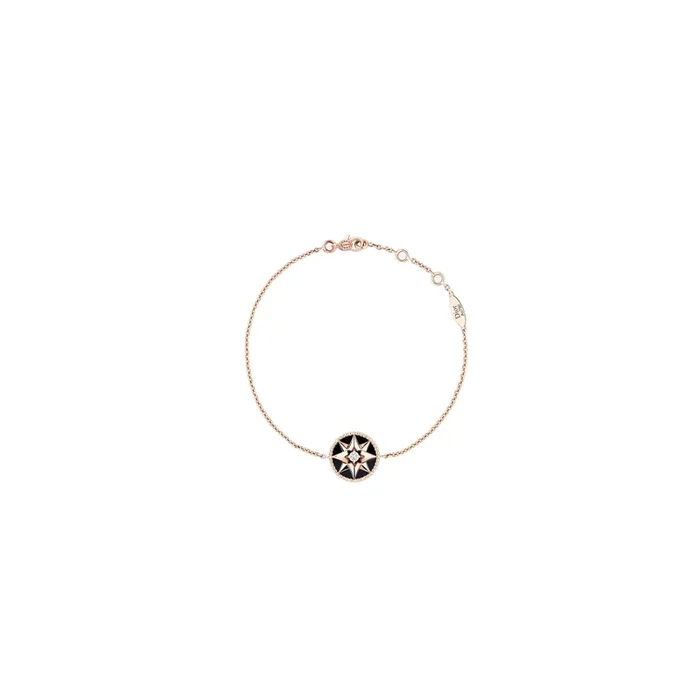 Bracelet pink gold onyx diamond Rose des Vents Dior JRDV95018 – Lepage