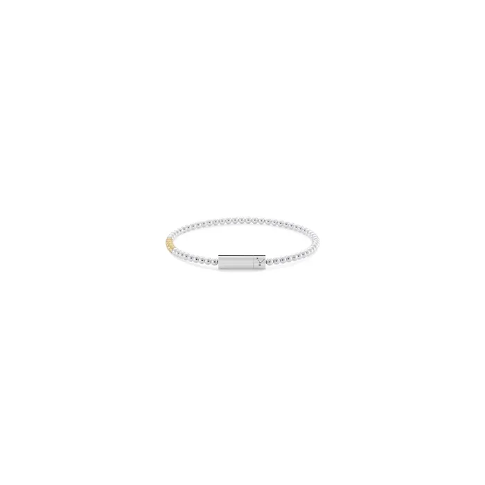 Bracelet silver, yellow gold Beads le gramme LGCARPO5OJBR09111 – Lepage