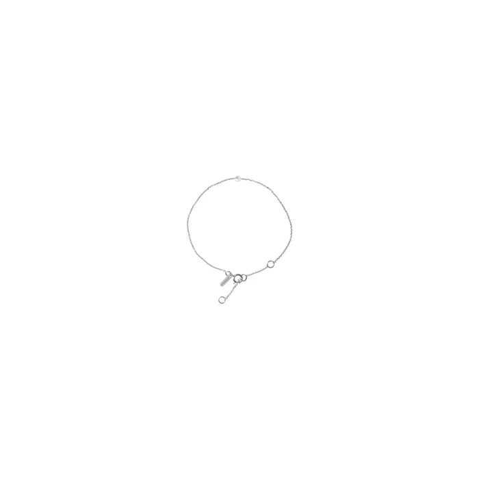 Bracelet Simply Mini en or blanc et perle blanche BRL-MB-001 – Lepage