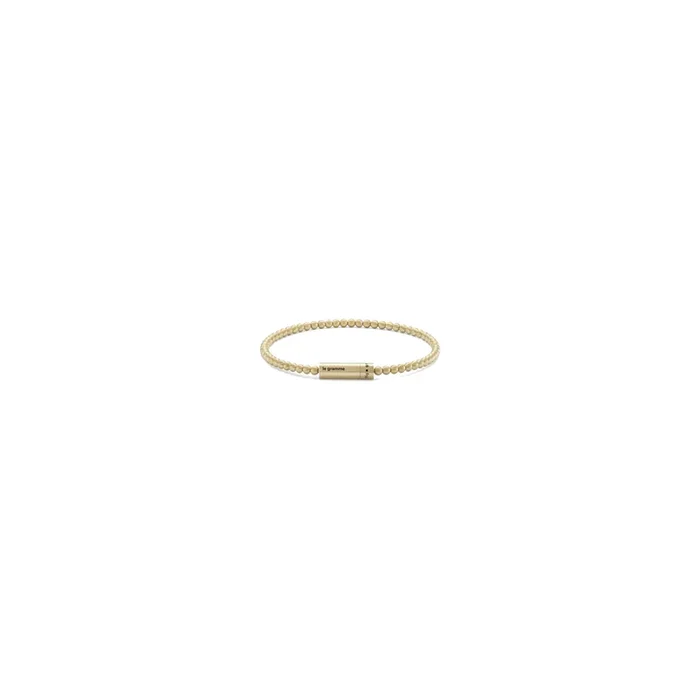 Bracelet yellow gold brushed Beads Le Gramme LGCOJBR091 – Lepage