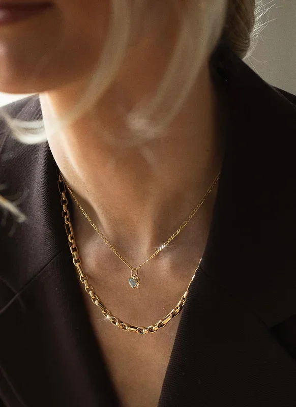 Brett 4.8mm ketting 14k goud