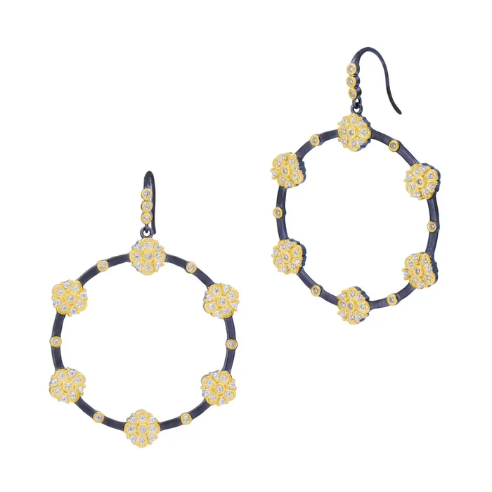 Brooklyn in Bloom Station Open Hoop Earrings