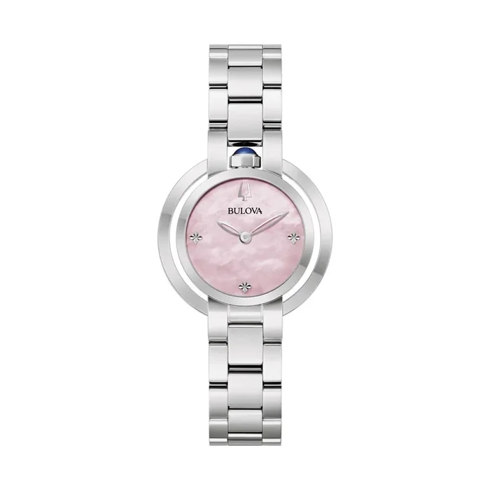 Bulova Womens Classic Silvertone Diamond Accent. 96L338