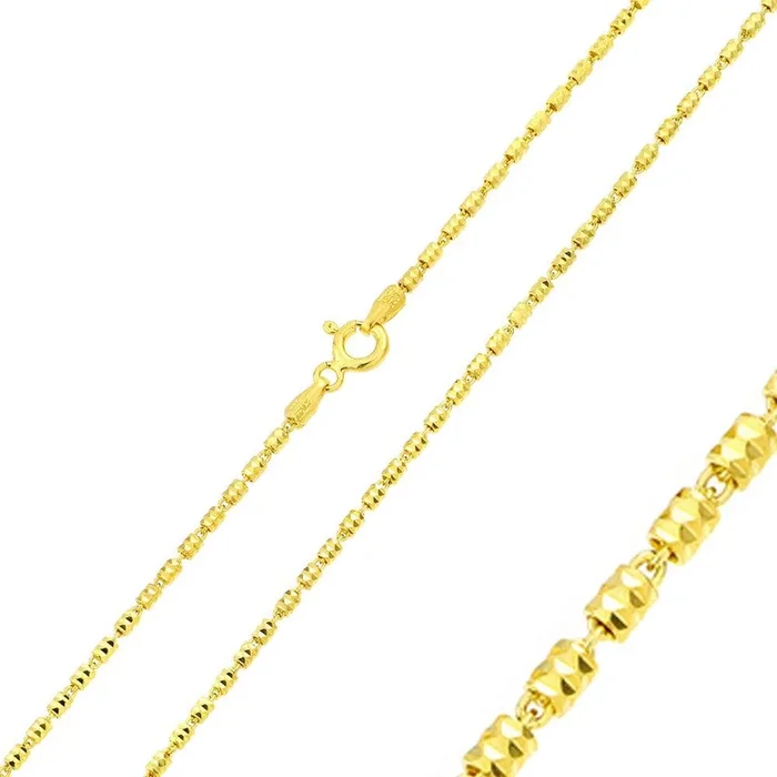 Cadena Brite De Tubo Plata 925 Chapada En Oro 1.4mm – CH350 GP