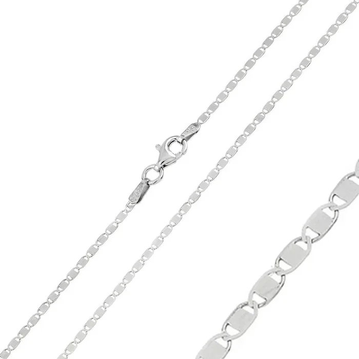 Cadena Confeti Plana Ovalada 025 Plata 925 Rodiada 1.6mm – CH126 RH