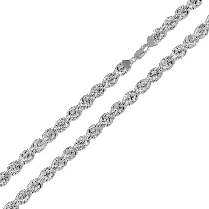 Cadena de eslabones huecos de plata de ley 925 con corte de diamante, antideslustre, 8,2 mm – CHHW126