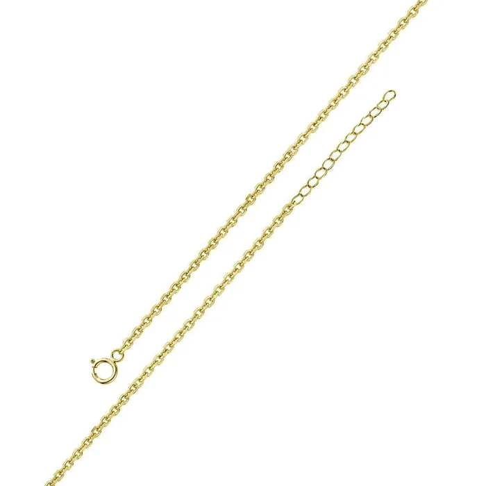 Cadena de extensión ajustable de plata de ley 925 bañada en oro de 1,25 mm – S030GP-SPRING