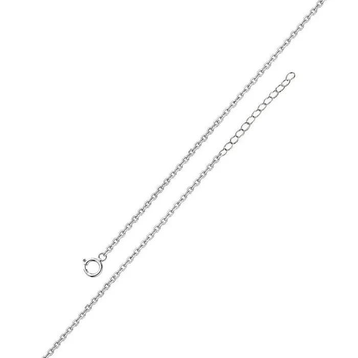 Cadena de extensión ajustable de plata de ley 925 rodiada de 1,2 mm – S025RH-SPRING