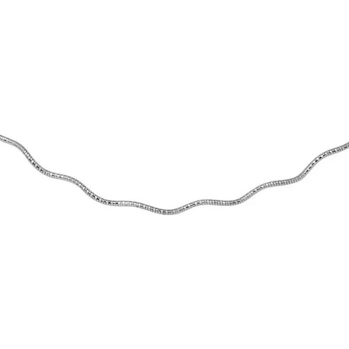 Cadena de resorte Omega de 1,3 mm con ondas en plata de ley 925 rodiada – CH922 RH