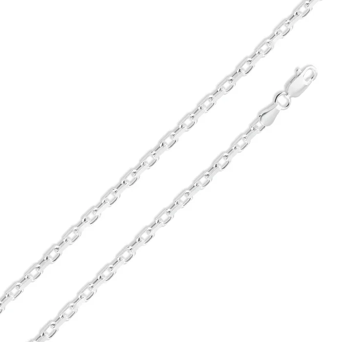 Cadena o pulsera de eslabones Forzatina de 3,5 mm con corte de diamante en plata de ley 925 (120 unidades) – CH19-120