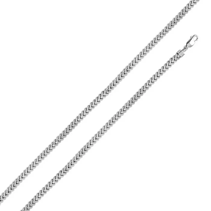 Cadena o pulsera Franco hueca de plata de ley 925 rodiada de 5,7 mm – CHHW102 RH