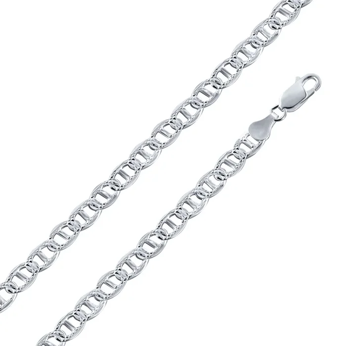 Cadena o pulsera plana Marina de plata de ley 925 de un solo lado, 120 CC, 5,2 mm – CH671