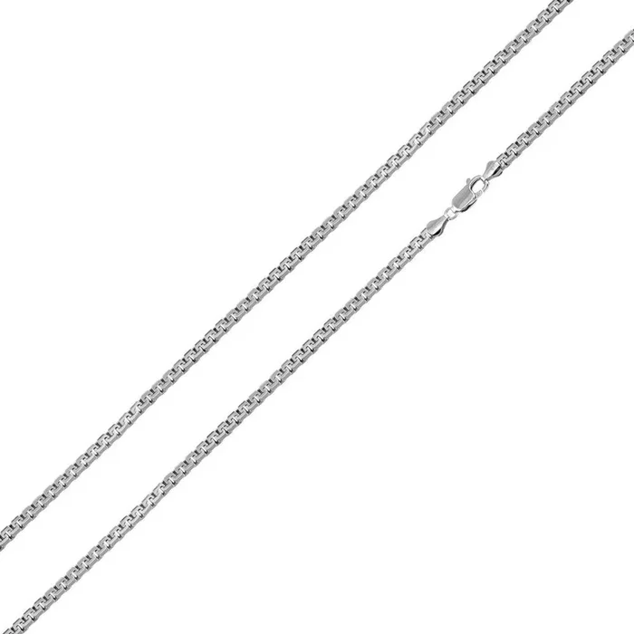 Caja griega de plata de ley con corte de diamante, 125 cadenas de 2,1 mm -CH746