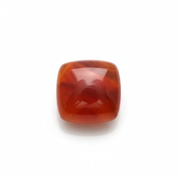 Carnelian 1PC Small 7×7 MM Cushion Cabochon Red Lustrous semi Precious Loose Gemstone