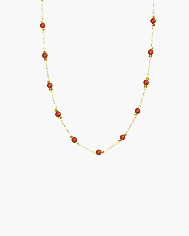Carnelian Beaded Necklace