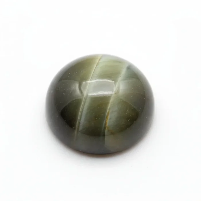 Cats Eye 1PC Medium 9×9 MM Round Cabochon Gray Fine Precious Loose Gemstone