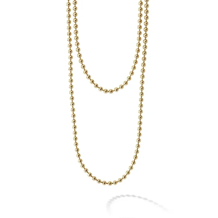 Caviar Gold 18K Gold Beaded Necklace
