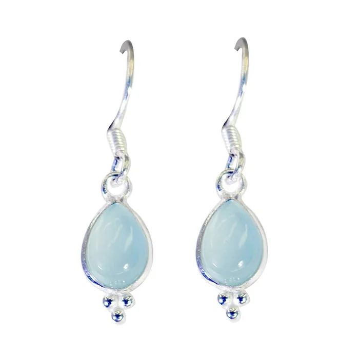 Chalcedony Italian Leah multiple Dangle Blue 925 Sterling Silver Earring
