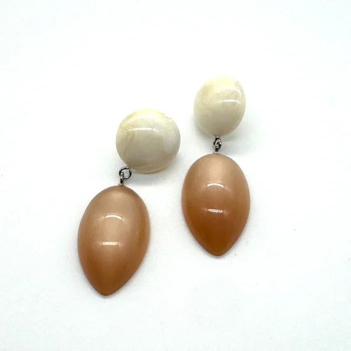 Champagne & Cream Drop Earrings
