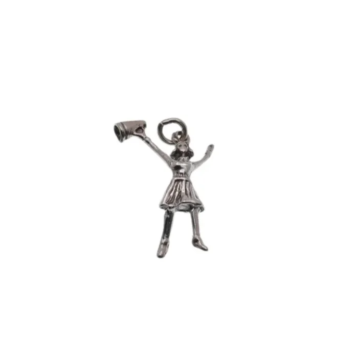 Charm de animadora en plata 925 oxidada – CHARM0051