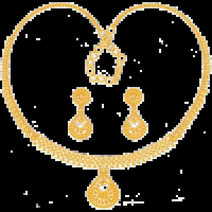 Charming Necklace Set in 22K Gold