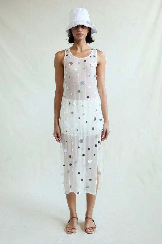 Chloe Sequin Tunic White