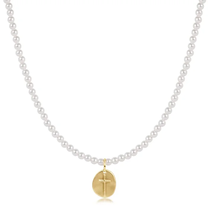 Choker Classic Pearl 3mm Bead – Inspire Small Gold Charm