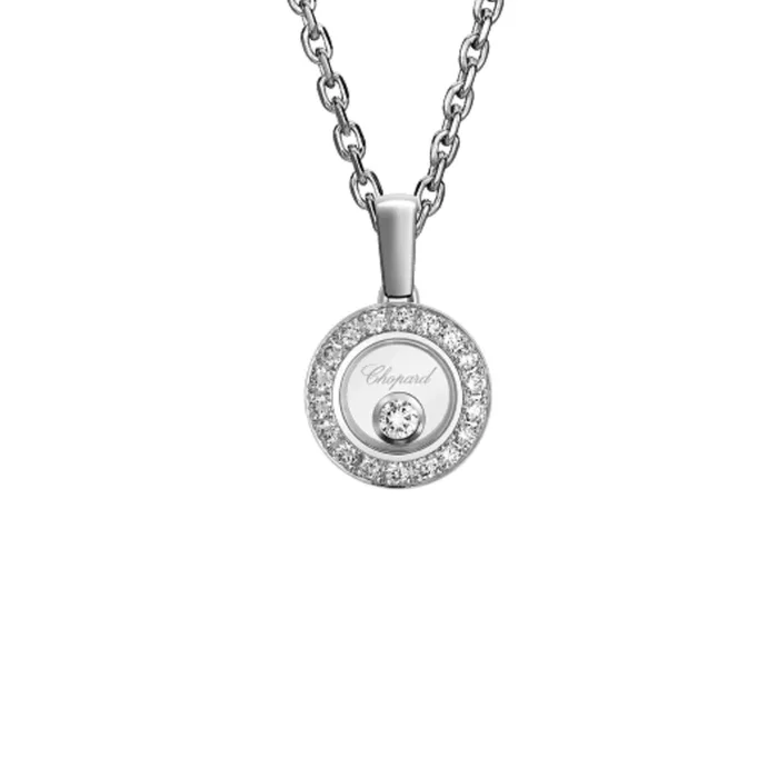 Chopard Happy Diamonds Icons pendant in white gold and diamonds- Lepage