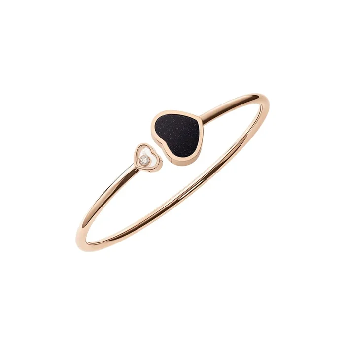 Chopard Happy Hearts bangle bracelet in rose gold, diamonds, and aventurine – Lepage