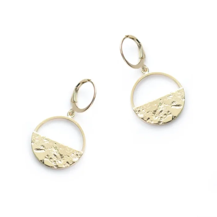 Circle sleeper earrings – Mars