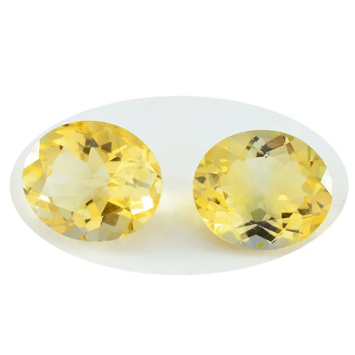 Citrine 1PC Chunky 12×16 MM Oval Faceted Yellow Shine Semi Precious Loose Gemstones
