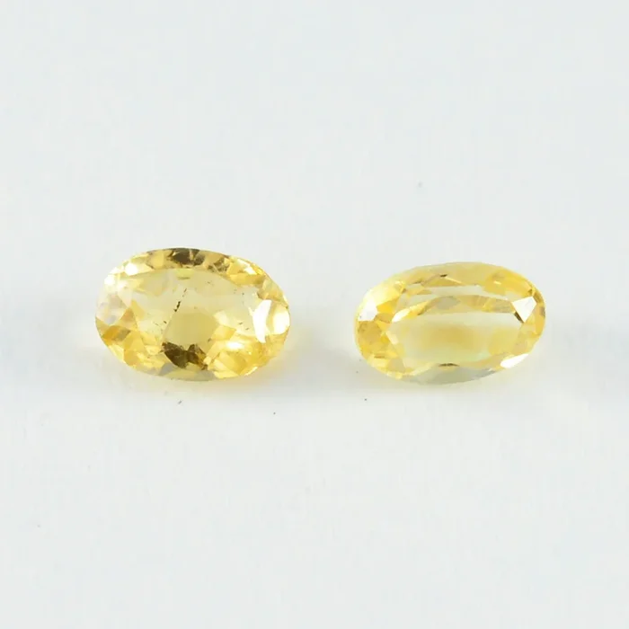 Citrine 1PC Medium 7×10 MM Oval Faceted Yellow Brilliant Semi Precious Loose Gems